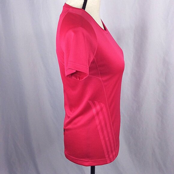 Adidas Climacool Supernova Top Womens Size Small V-Neck Short Sleeve Workout - Picture 2 of 10